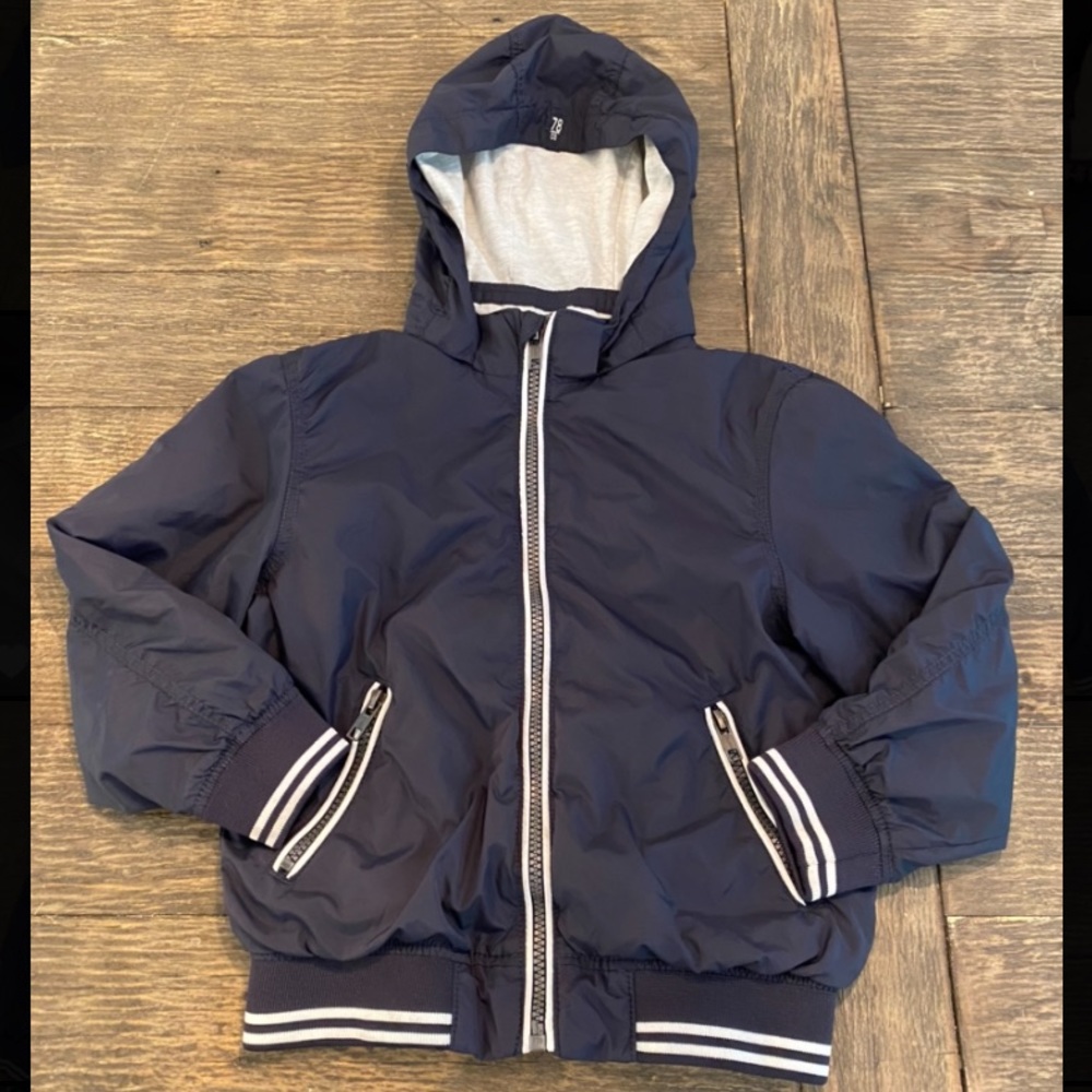 H&M Boys, Navy Blue Windbreaker Jacket 5-6yrs